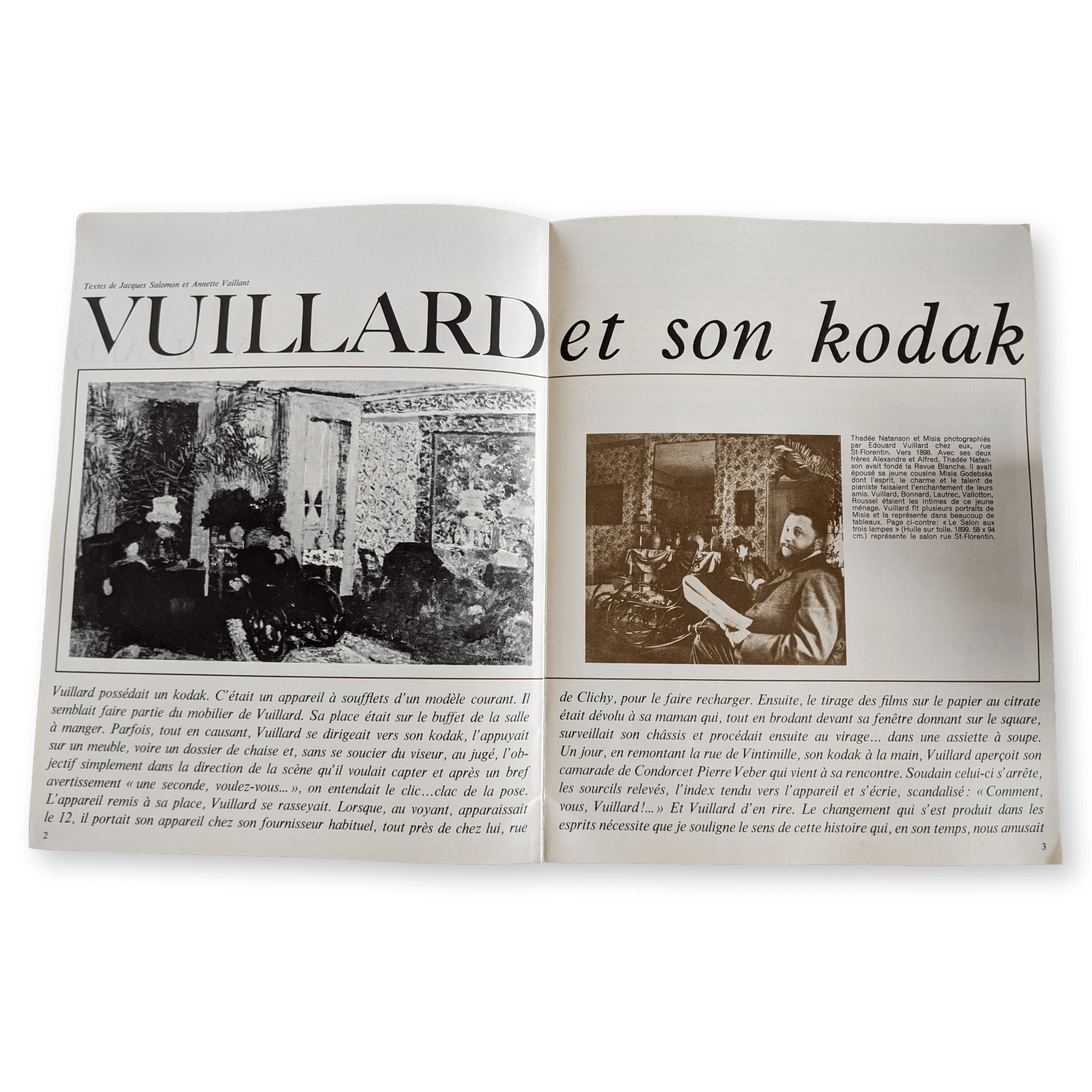 VUILLARD 1905 Book (french, 15 pages)