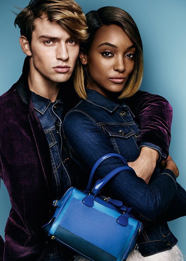 Burberry 2015 Blue Hand Painted Mini Bee Bag TPM New!