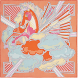 HERMES Limited-Edition Pegase Pop Gavroche Scarf 45 x 45 cm, New in Box!