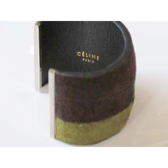 Celine Suede Cuff Bracelet Patchwork