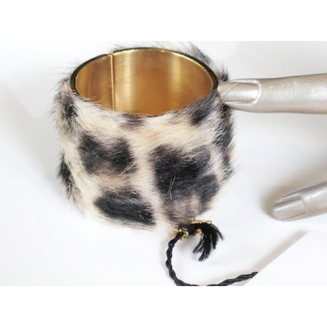 Celine Foal Hair Manchette Leopard