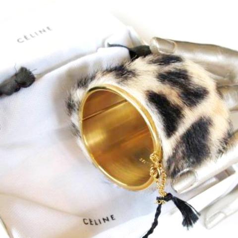 Celine Foal Hair Manchette Leopard
