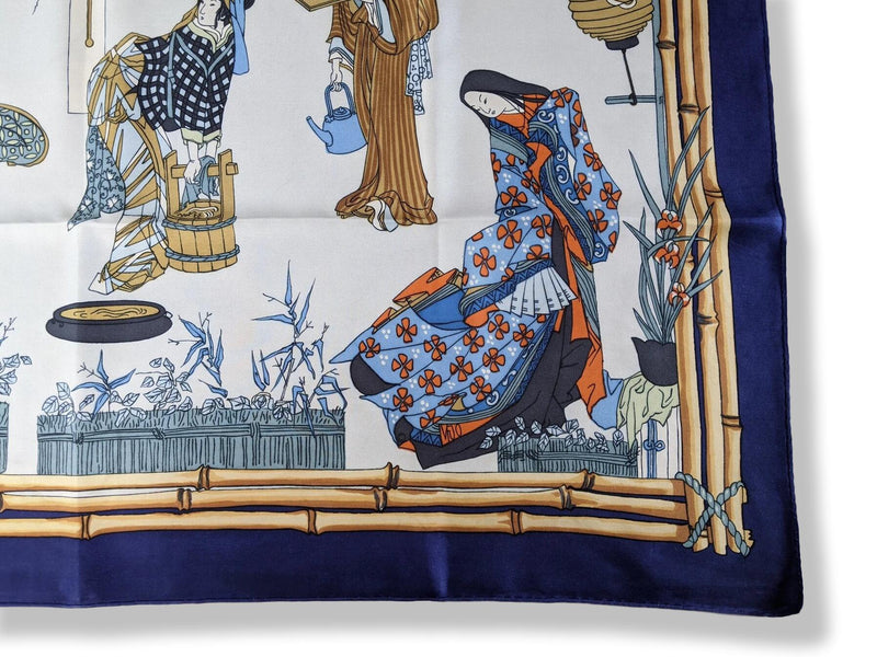Hermes Je T'aime Beaucoup Blue Silk Scarf By Annie Faivre – Couture Blowout Hermes Je T'aime Beaucoup Blue Silk Scarf By Annie Faivre – Couture Blowout