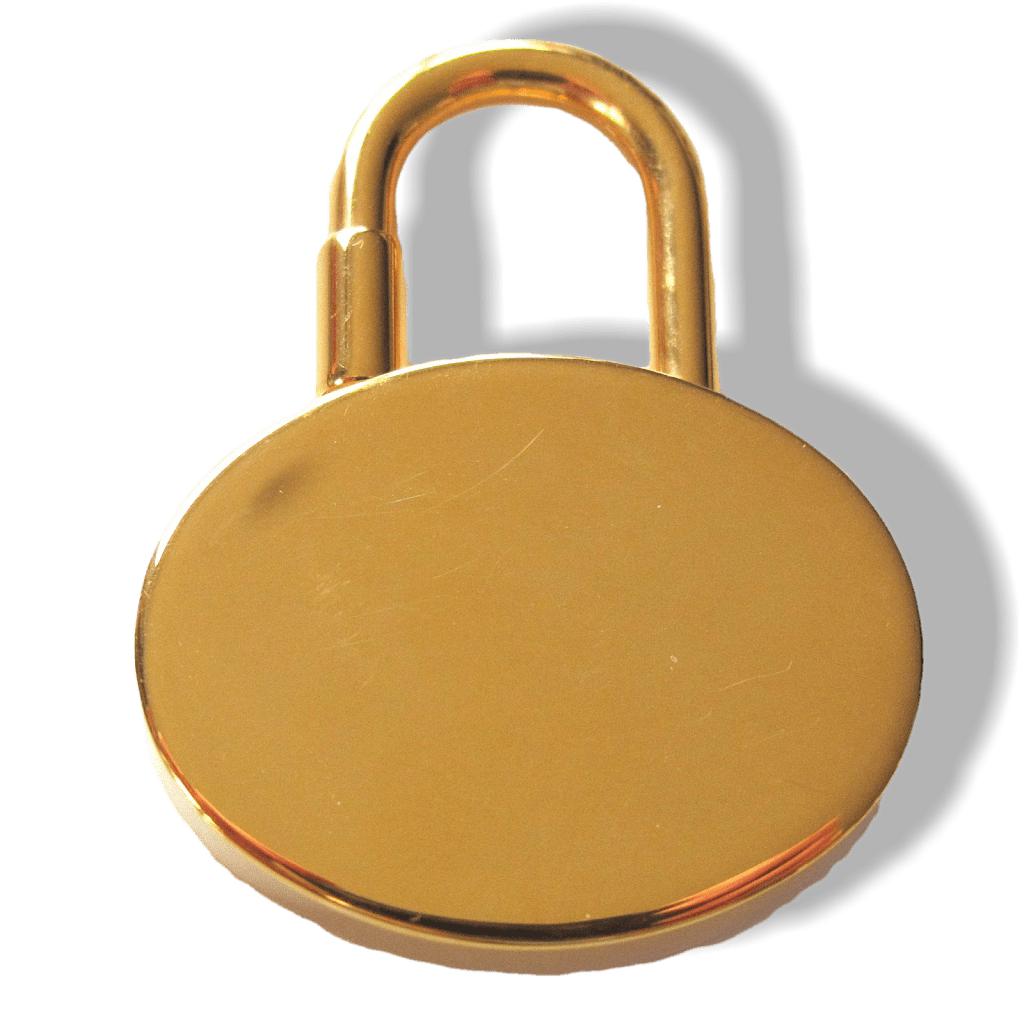 Hermes 2003 Gold Année Mediterranée Cadena Limited Lock Bag Charm