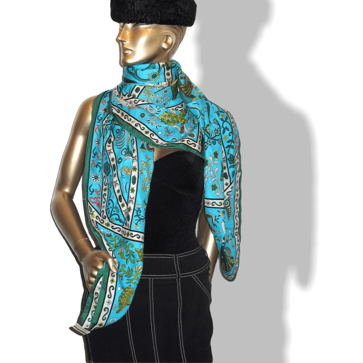 Hermes Peuple du Vent by Christine Henry Cashmere Shawl