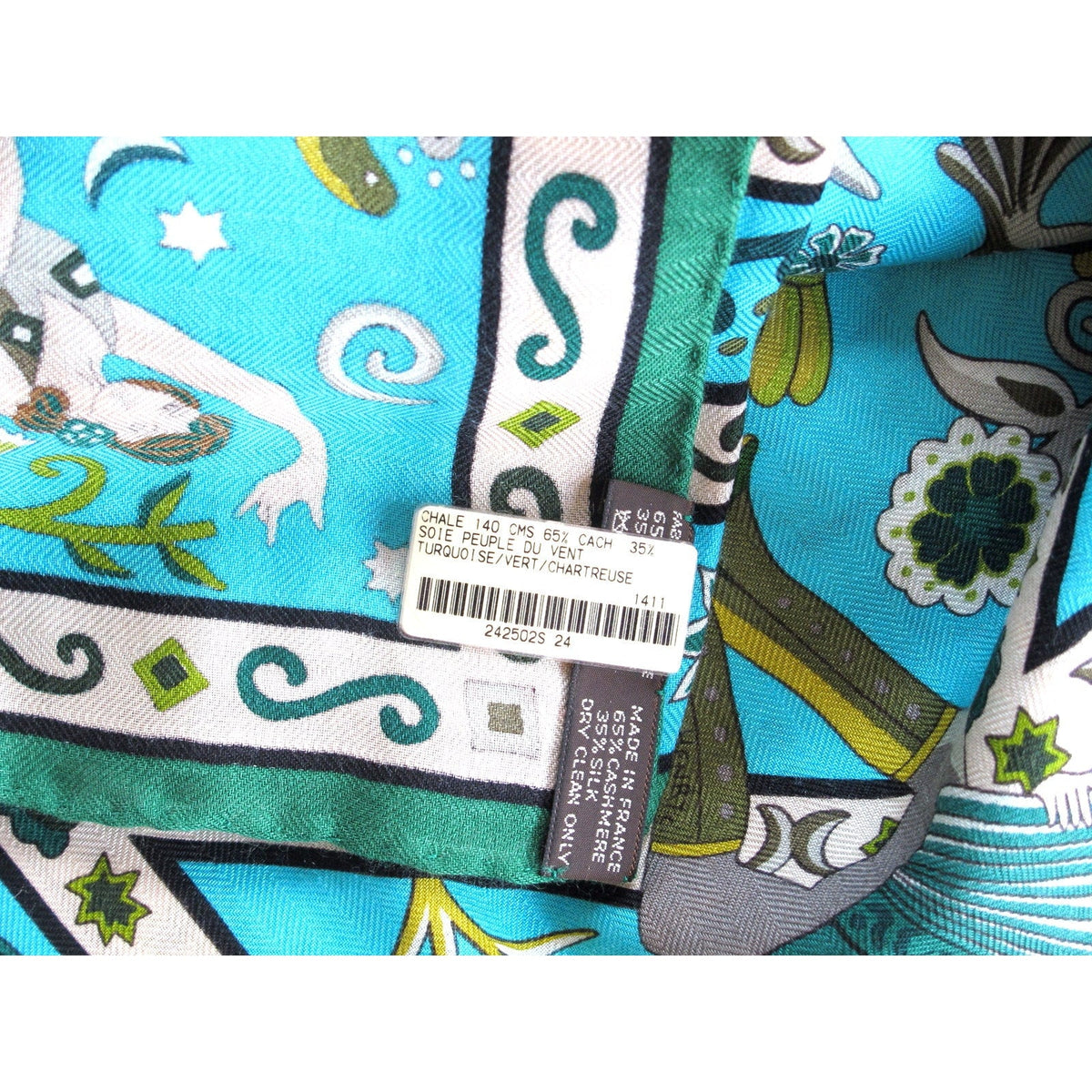 Hermes Peuple du Vent by Christine Henry Cashmere Shawl