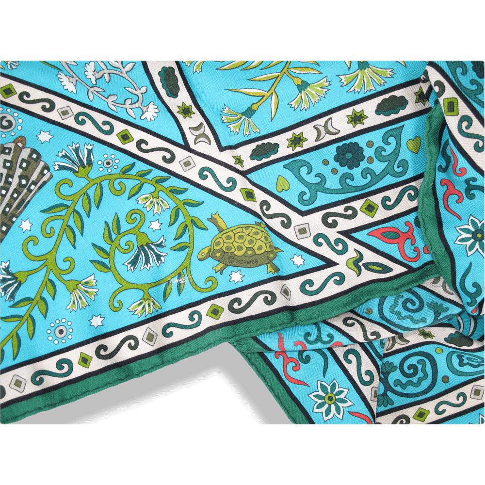 Hermes Peuple du Vent by Christine Henry Cashmere Shawl