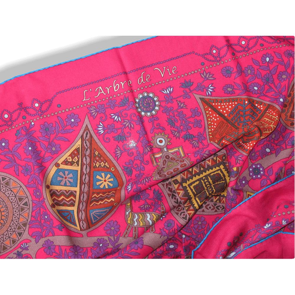 Hermes Arbre de Vie by Christine Henry Cashmere Shawl 140
