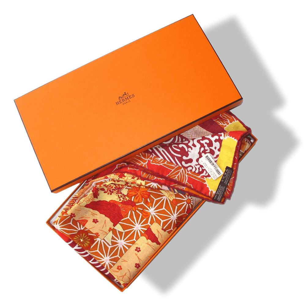 Hermes EX-LIBRIS EN KIMONOS Cashmere Shawl 140 CM