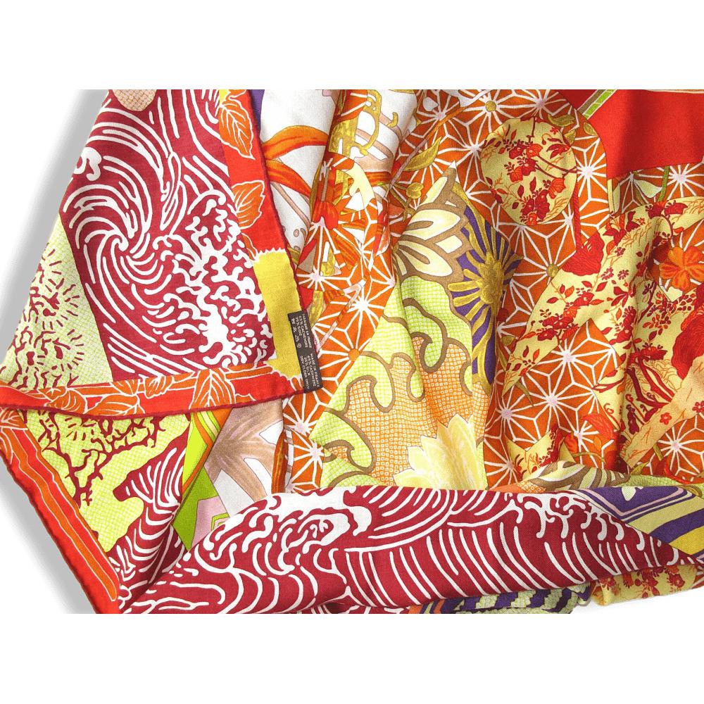 Hermes EX-LIBRIS EN KIMONOS Cashmere Shawl 140 CM