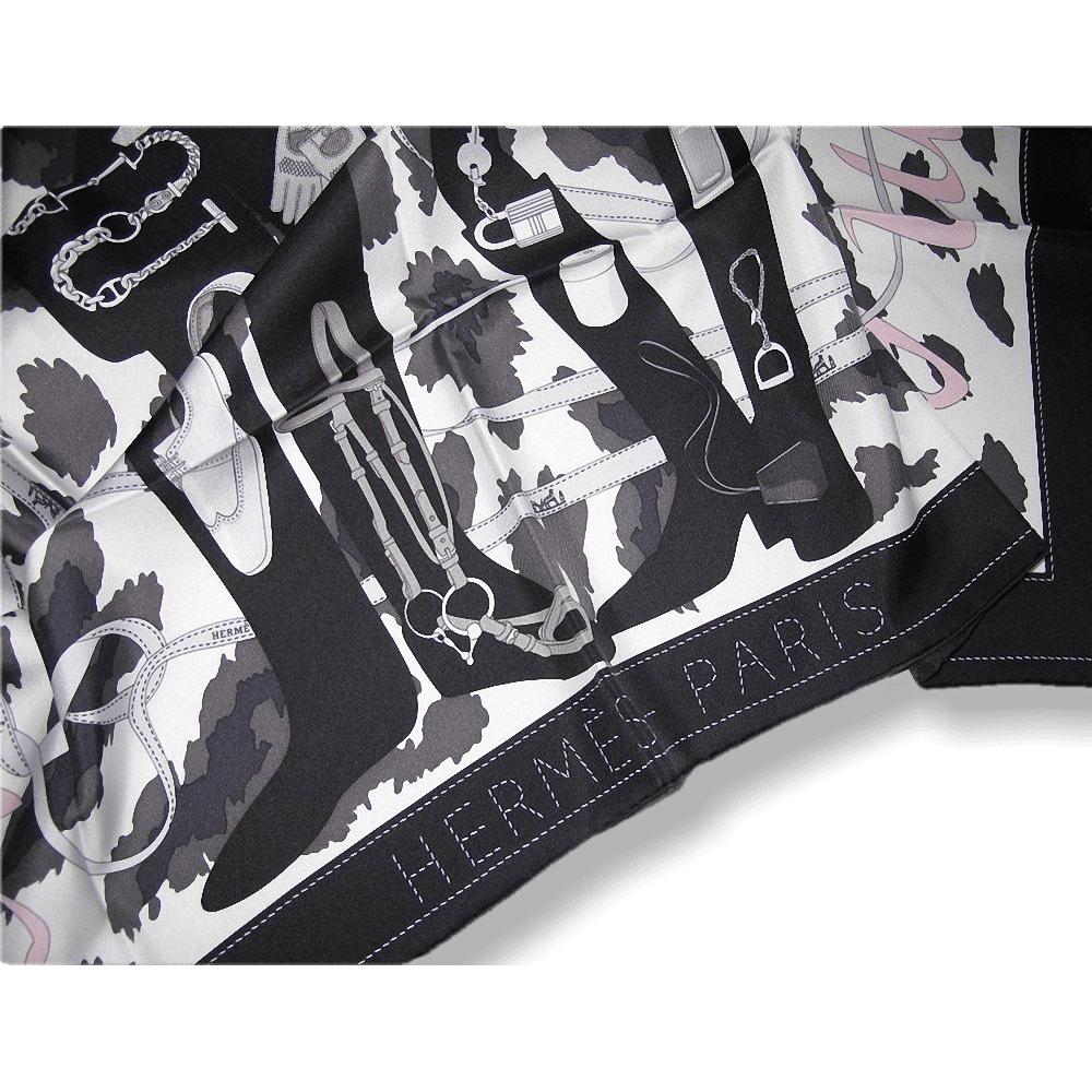  Hermes 2012 cw15 Black White Monsieur & Madame II Twill 90