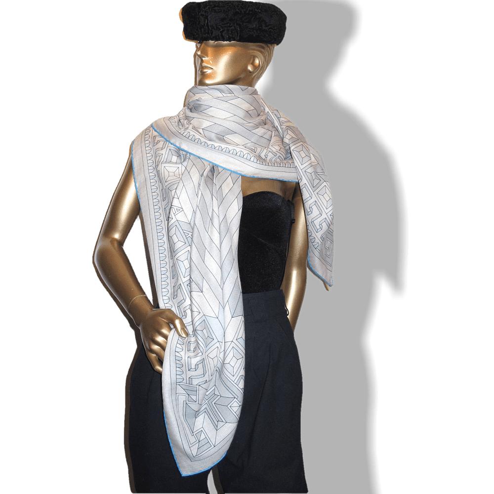 Hermes Le Fil d' Ariane N. Nidaka Cashmere Shawl