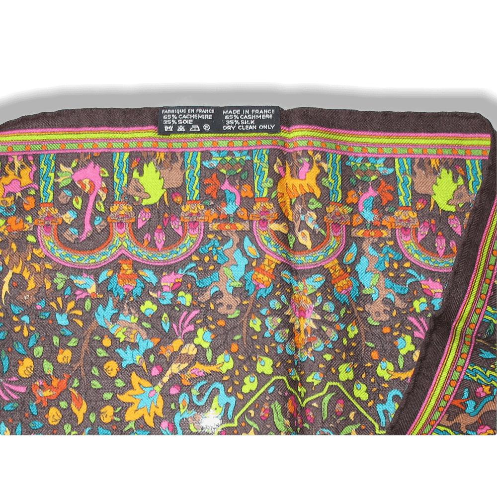 Hermes Jardins d' Armenie Cashmere Fringed Stole