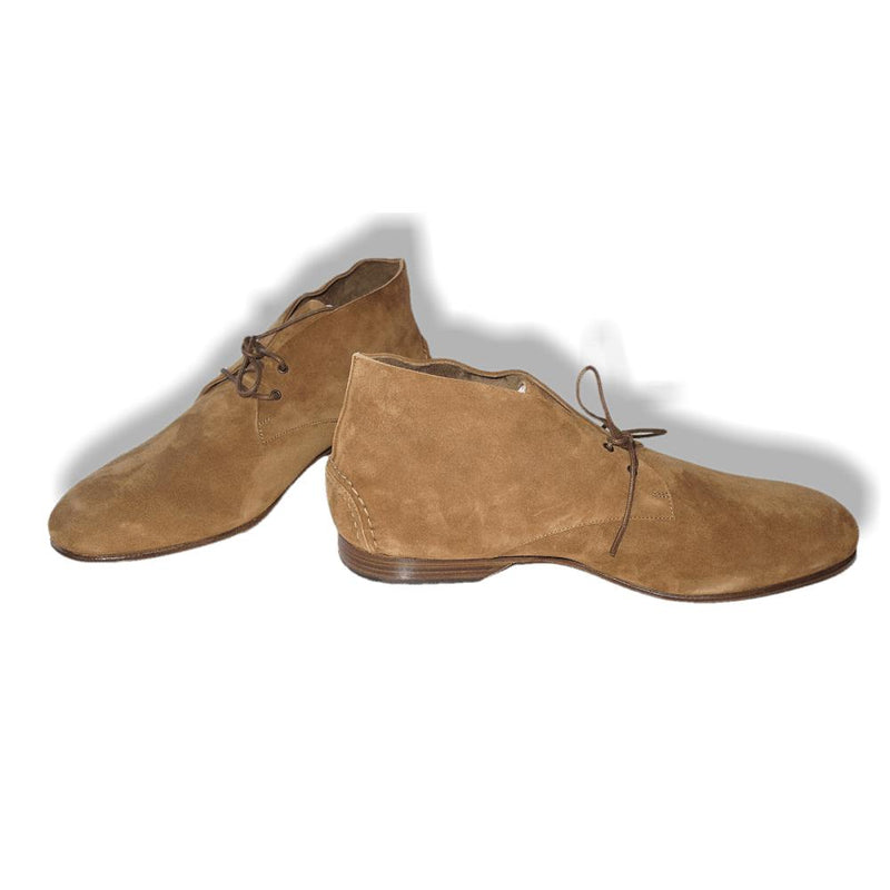 Hermes Brown Suede Men Boots Shoes Sz42,5