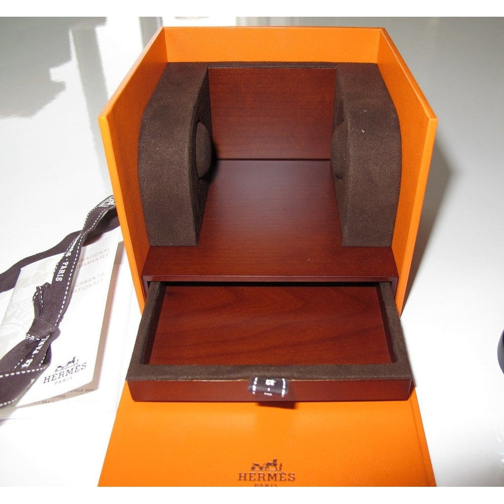 Hermes Desk Boule Clock & Crocodile Support Rare NIB! | poupishop