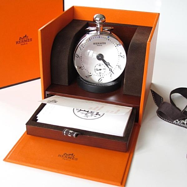 Hermes Desk Boule Clock & Crocodile Support Rare BNIB!