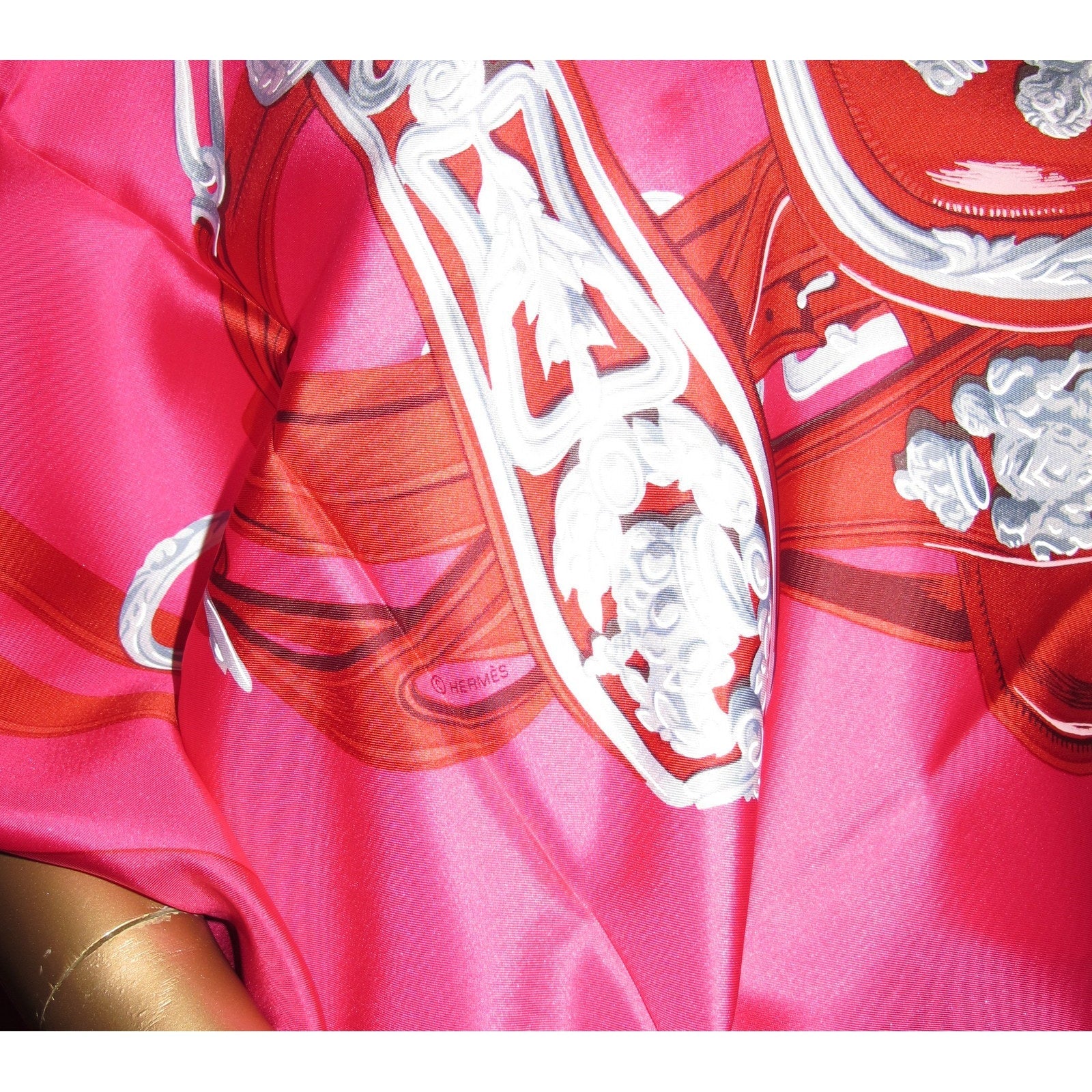  Hermes Fuchsia Red Grey Brides de Gala Twill Light 140