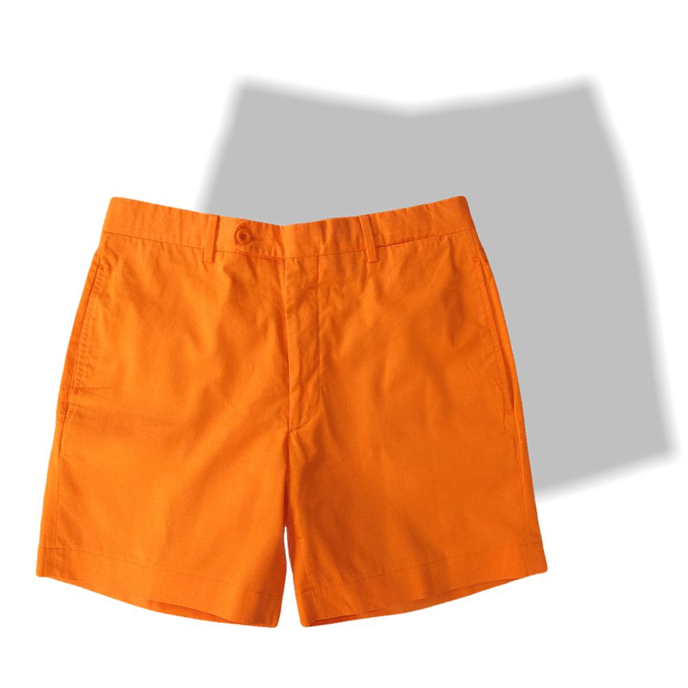 Hermes Orange Cotton Men Shorts