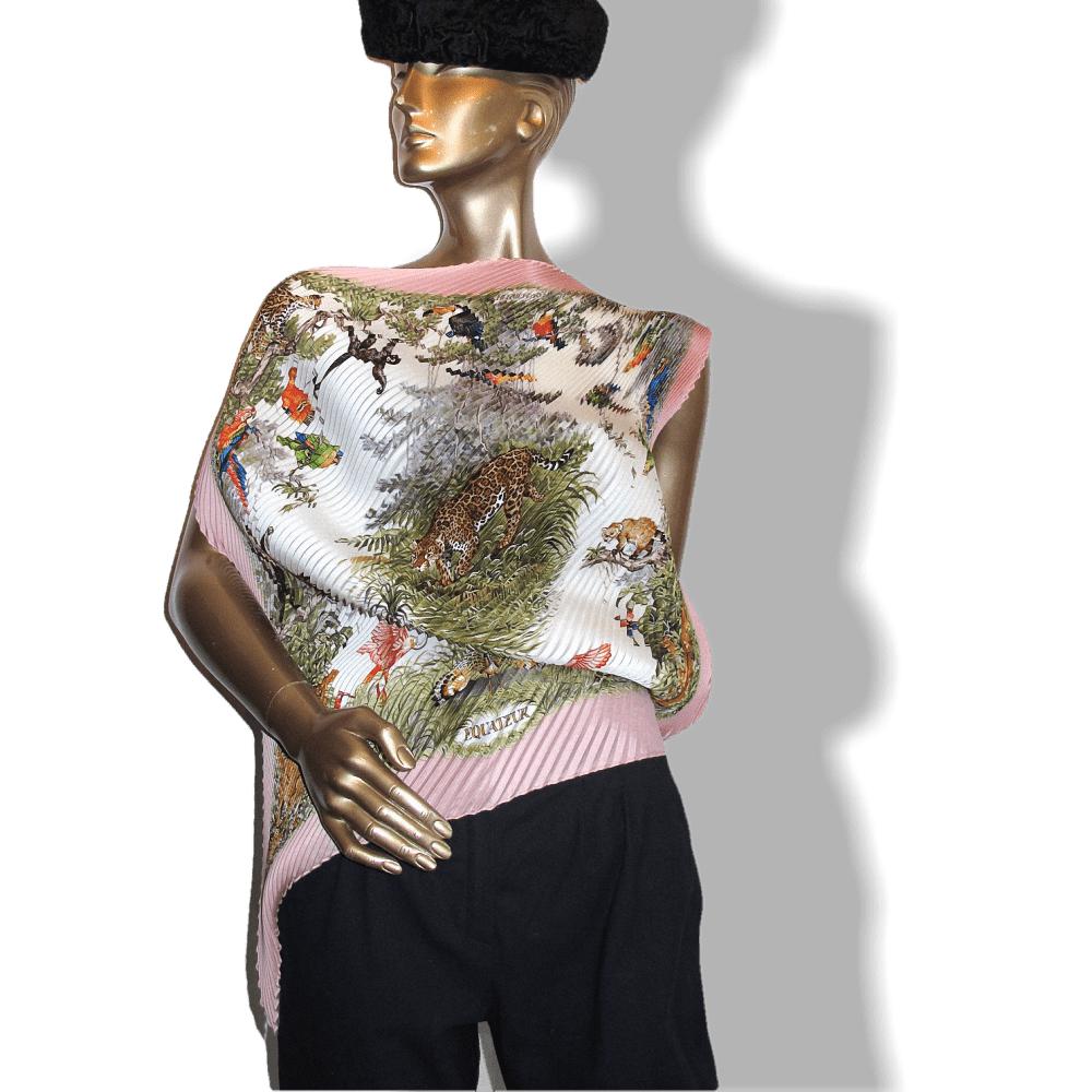 Hermes Equateur by Robert Dallet Pleated Plisse Twill 90