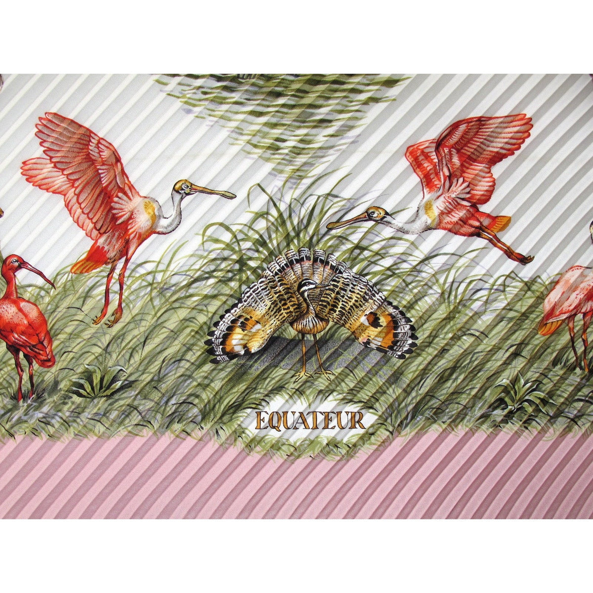 Hermes Equateur by Robert Dallet Pleated Plisse Twill 90