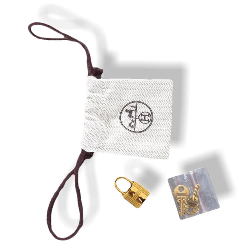 Hermes Plated Gold Cadenas Key Lock Padlock 2 Keys for Birkin Kelly New and  Perfect!