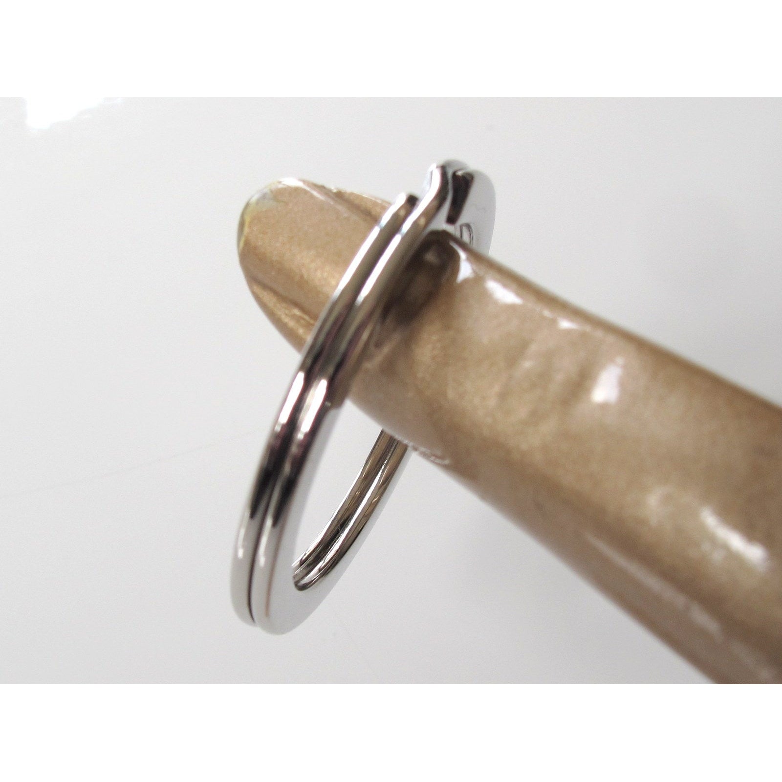 Hermes Plated Silver and Palladium Key Ring