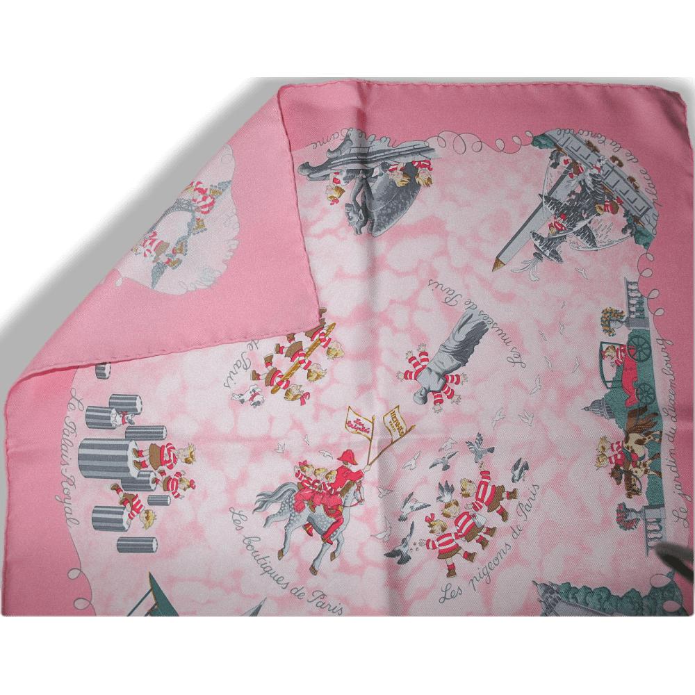 Hermes Rose Les Triples Gavroche 42cm