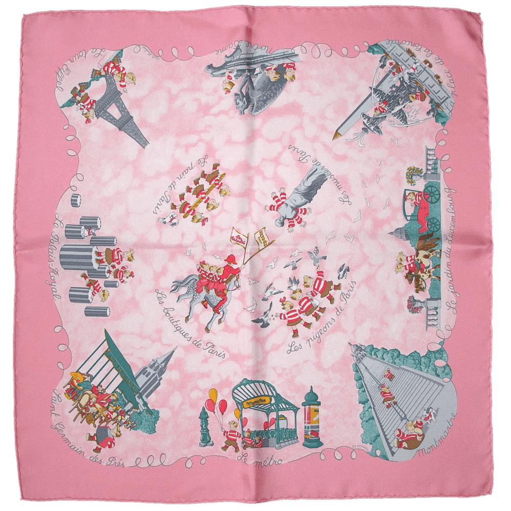 Hermes Rose Les Triples Gavroche 42cm