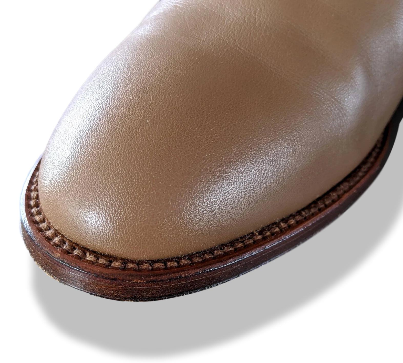 Hermes Etoupe Calfskin Leather Women's JUMPING Equistrian Style Boots Sz 40.5