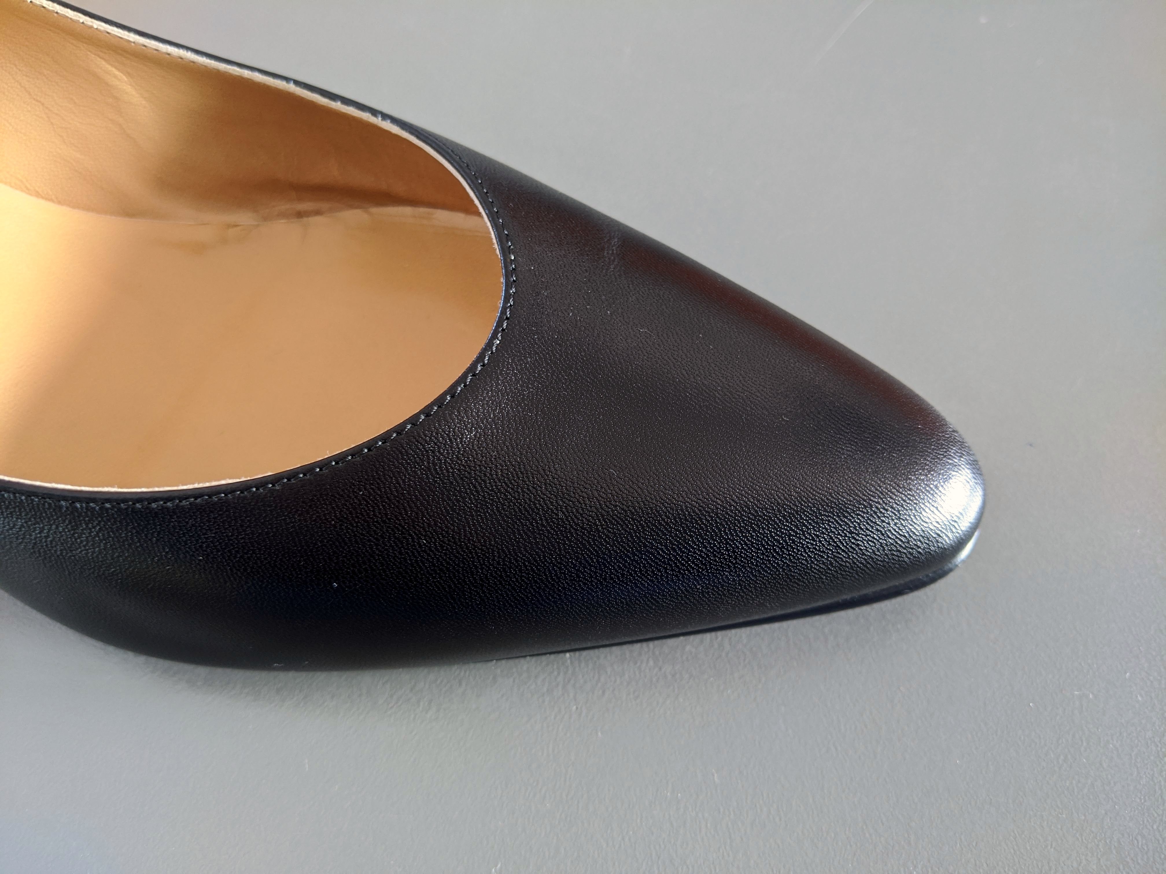 Hermes [SH11] Black Box FAUBOURG Pointed Toe Women Shoes Sz 40, BNIB!