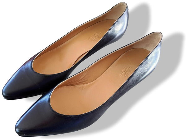Hermes [SH11] Black Box FAUBOURG Pointed Toe Women Shoes Sz 40, BNIB!