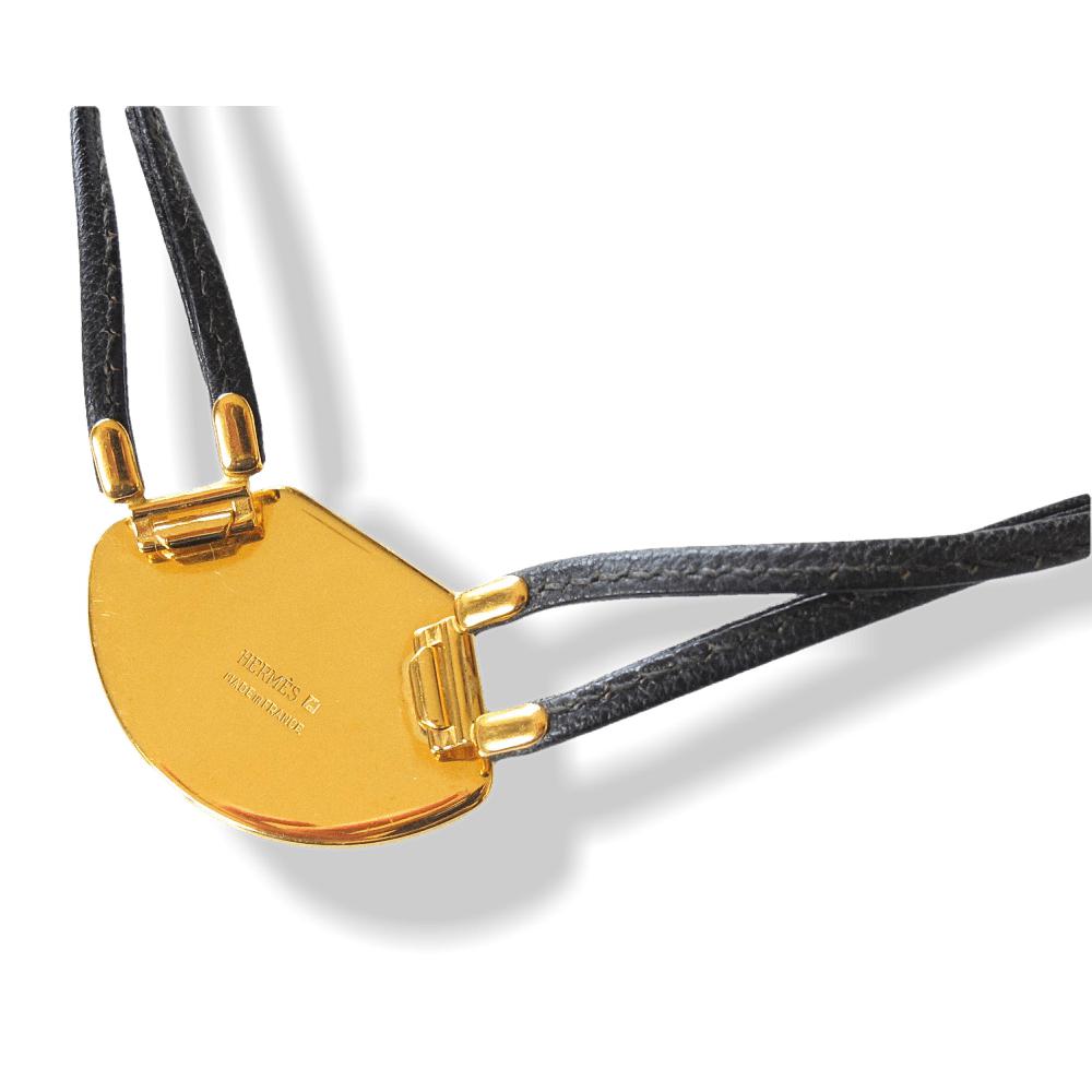 Hermes 80s Enamel Etendards et Bannieres Annie Faivre Choker Necklace