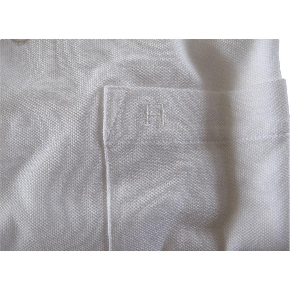 Hermes Pique H Embroidered Buttoned Polo Shirt