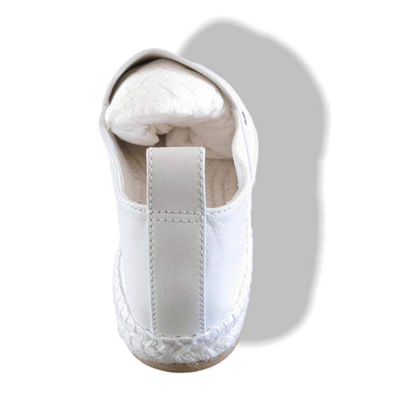 Hermes White Perforated Lambskin Nappa Eusebio Espadrilles Sneakers