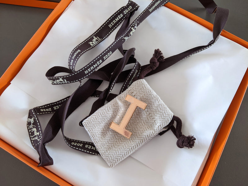 Hermes [187] Noir/Orange Swift/Epsom Plated Pink Gold FOCUS Complete Belt Reversible 13 MM Sz 080, BNIB!