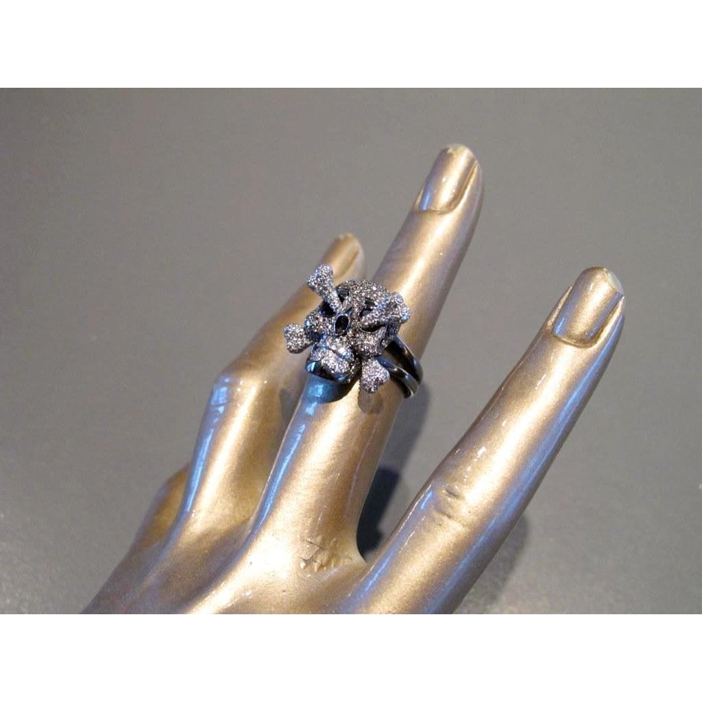 Lydia Courteille Diamonds Skull Ring