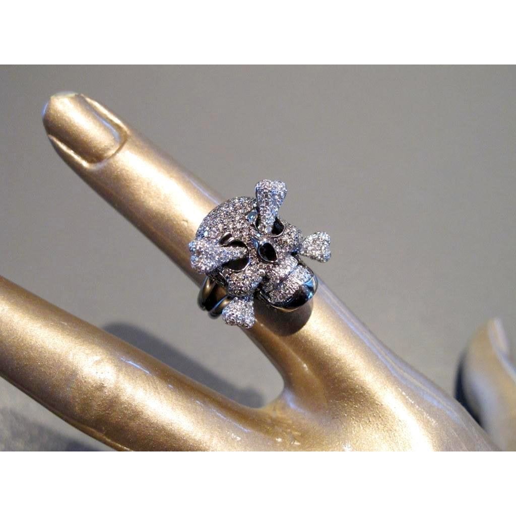 Lydia Courteille Diamonds Skull Ring