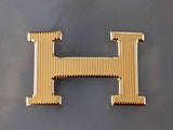 Hermes Plated Gold Calandre STRIEE Buckle H 32 mm New!