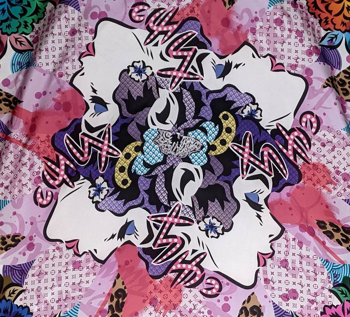 Louis Vuitton & Aiko Limited Artist Scarf Silk Shawl 140