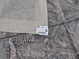 Hermes [C209] Naturel/Gris/Anthracite "Faubourg Tropical" by Octave Marsal and Théo de Gueltzl Cashmere Shawl 140