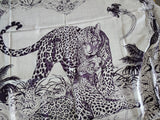 Hermes Gris [C210] Chiné/Iris "Jungle Love Tattoo" by Robert Dallet Cashmere 140 cm