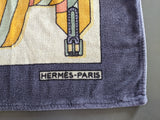 Hermes Gris-Bleu "les Sangles" by Joachim Metz Terry  Beach Towel 150 x 90 cm