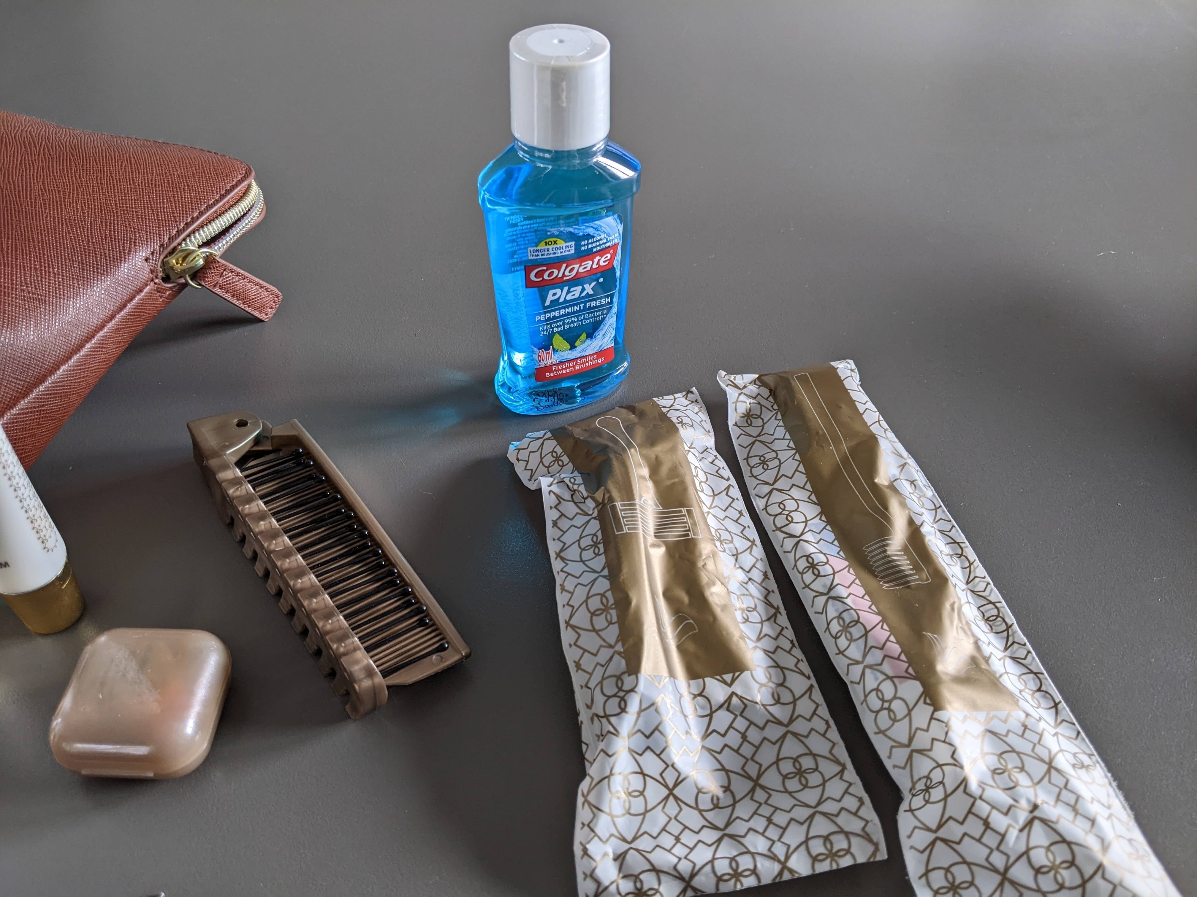 Amouage for Oman Air "Bolide" Zipped Cosmetic Kit Clutch Pochette Bag for VIP First Class only