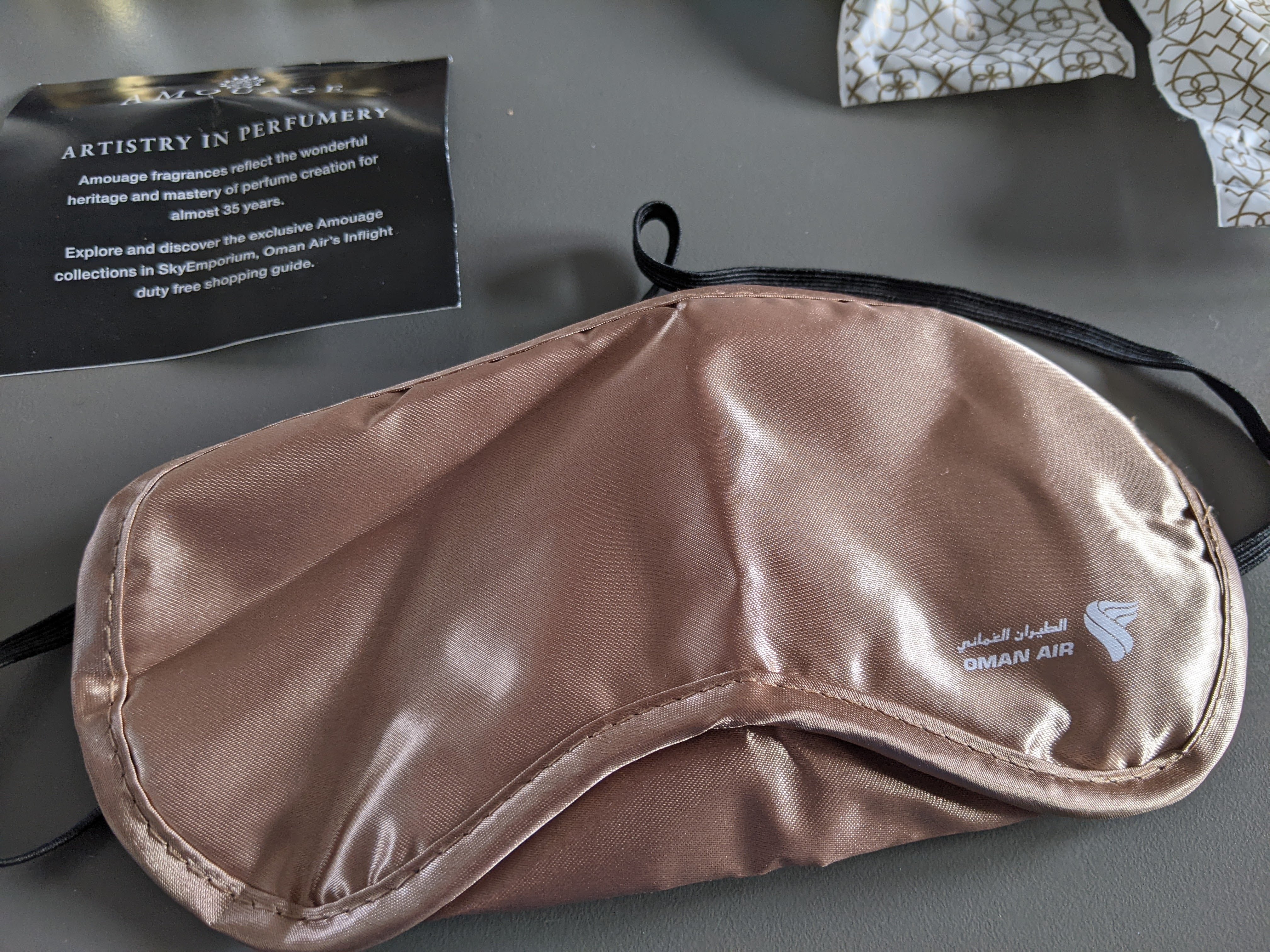 Amouage for Oman Air "Bolide" Zipped Cosmetic Kit Clutch Pochette Bag for VIP First Class only