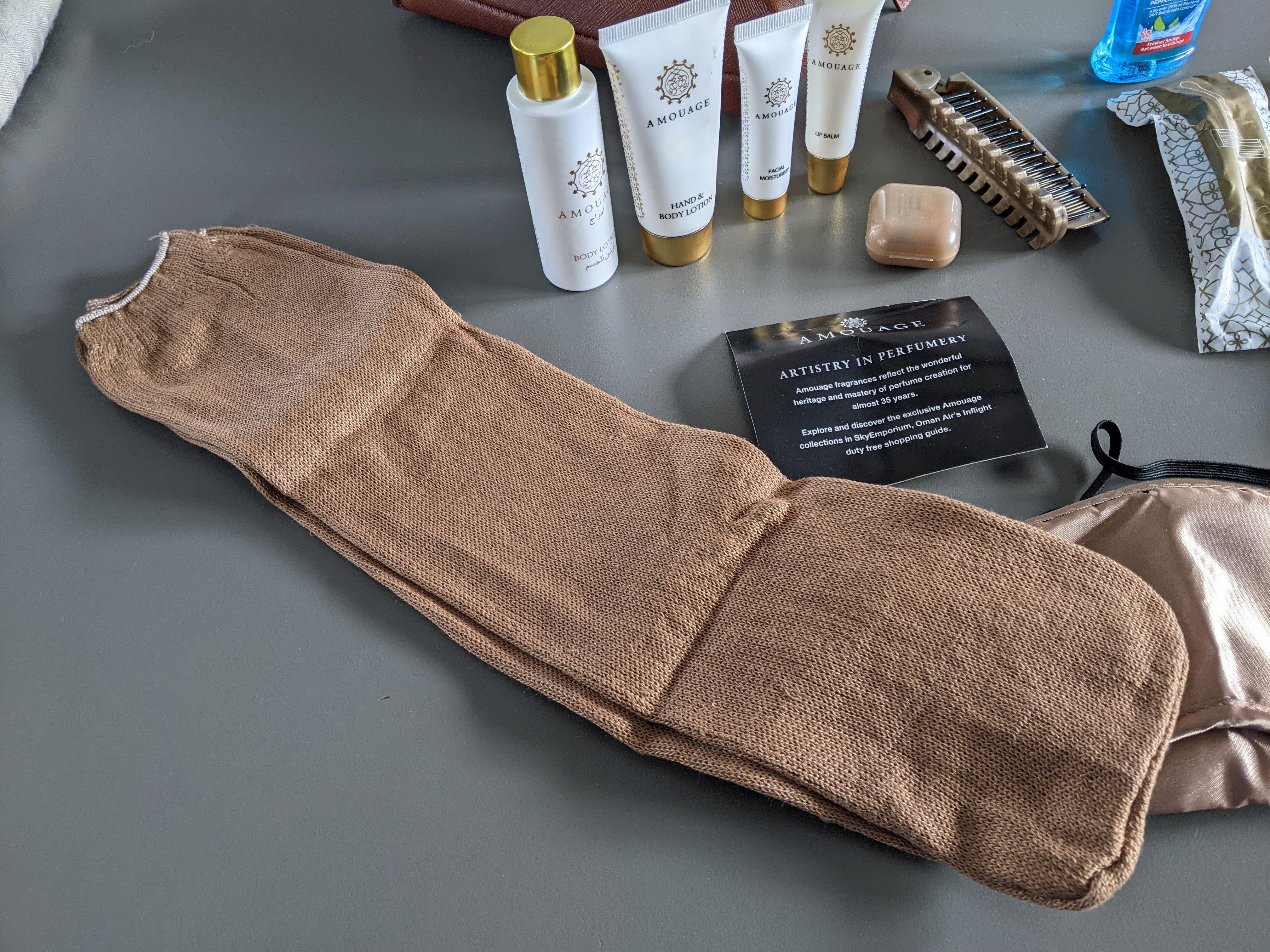 Amouage for Oman Air "Bolide" Zipped Cosmetic Kit Clutch Pochette Bag for VIP First Class only