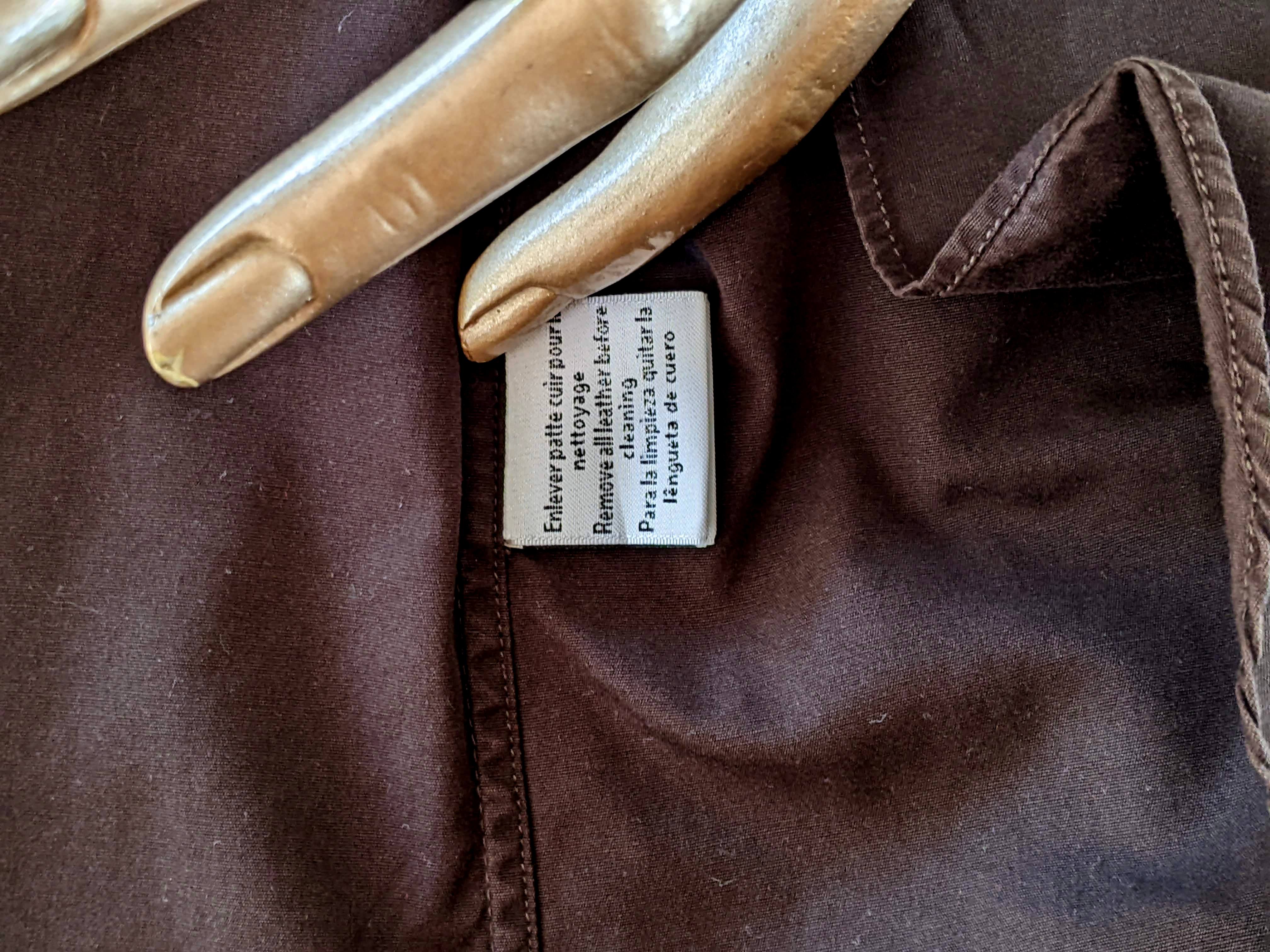 Hermes Men's Ebene Cotton Long Sleeves Shirt with Removabe Lambskin Tabs