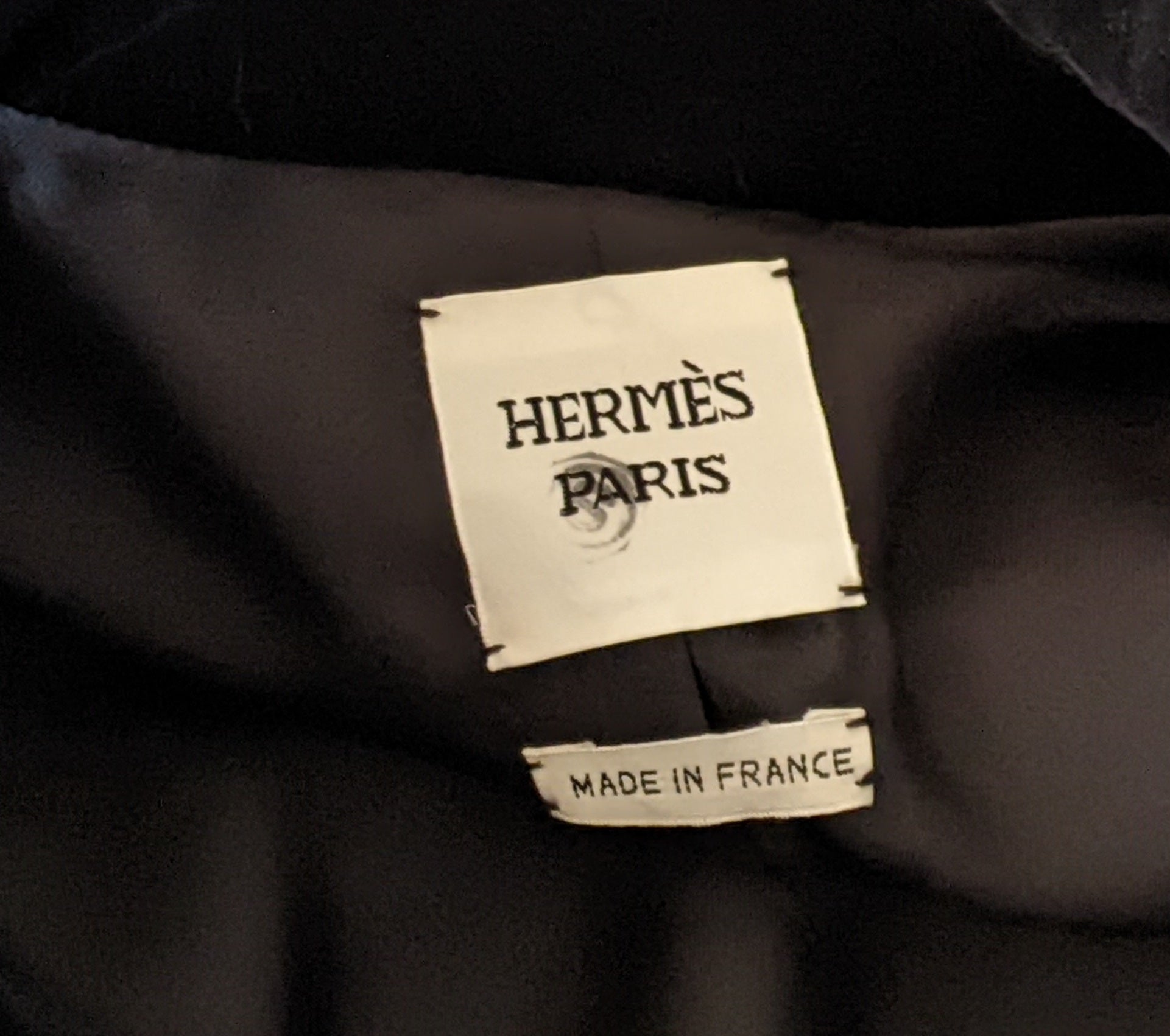 Hermes Black Smooth Velvet with Lambskin Details Women's Jacket Sz42