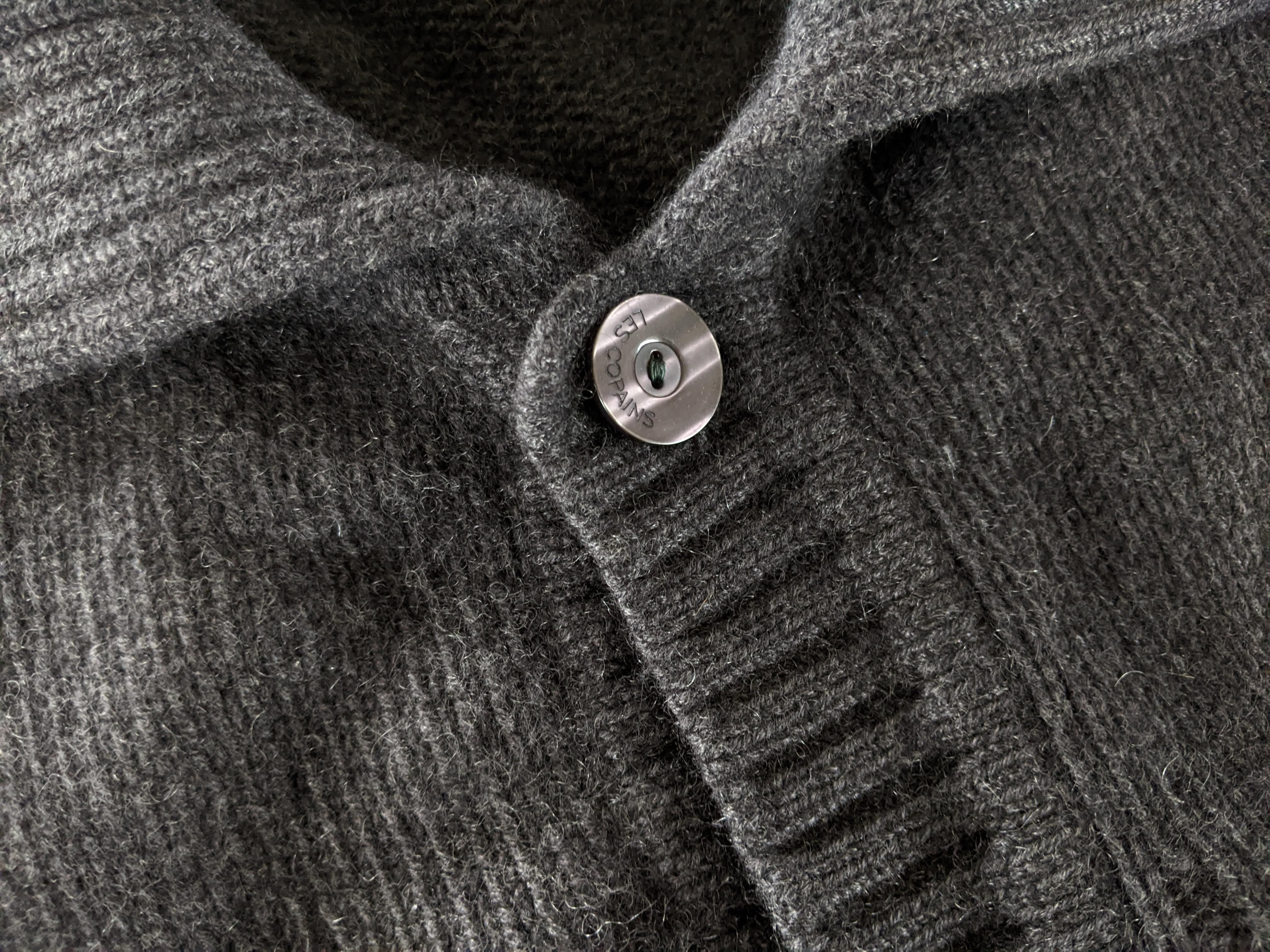 Les Copains Anthracite 100% Cashmere Cable Knit Cardigan Sz52