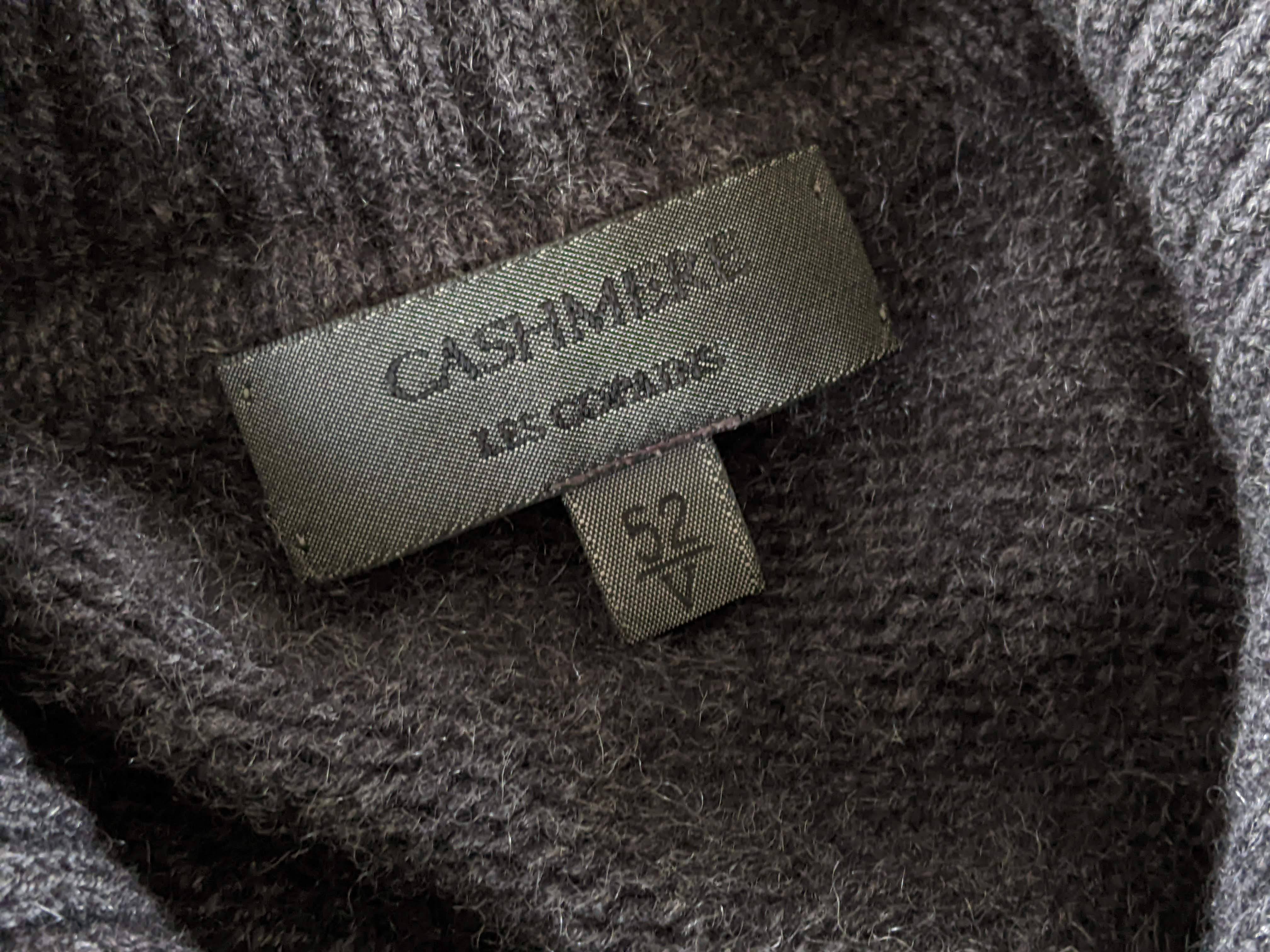 Les Copains Anthracite 100% Cashmere Cable Knit Cardigan Sz52
