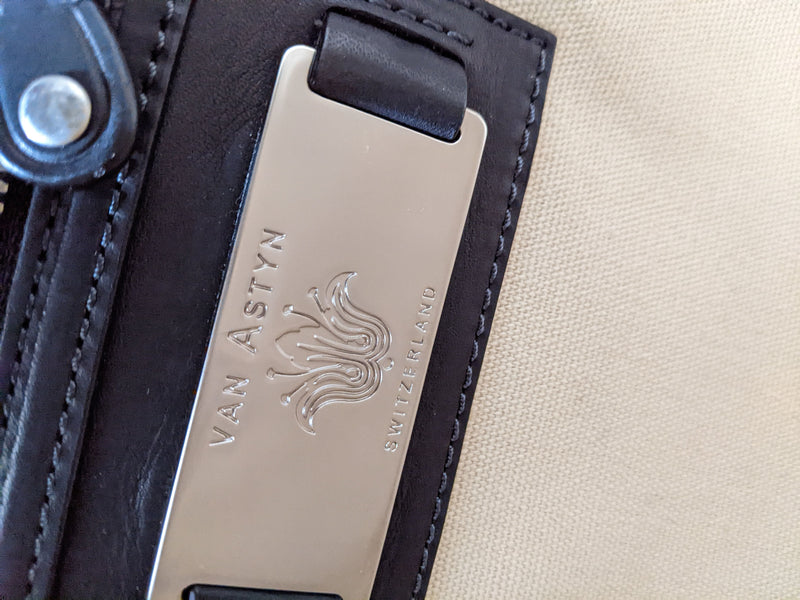 Van Astyn Noir Calfskin Leather Shopping Bag GM 38 cm, New with